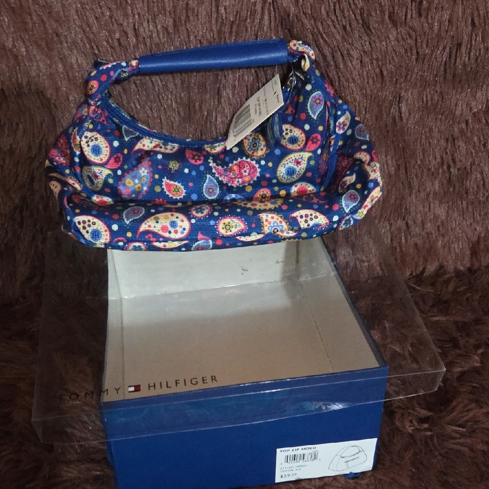 Tommy Hilfiger Multicolor Paisley Hobo Bag NWT